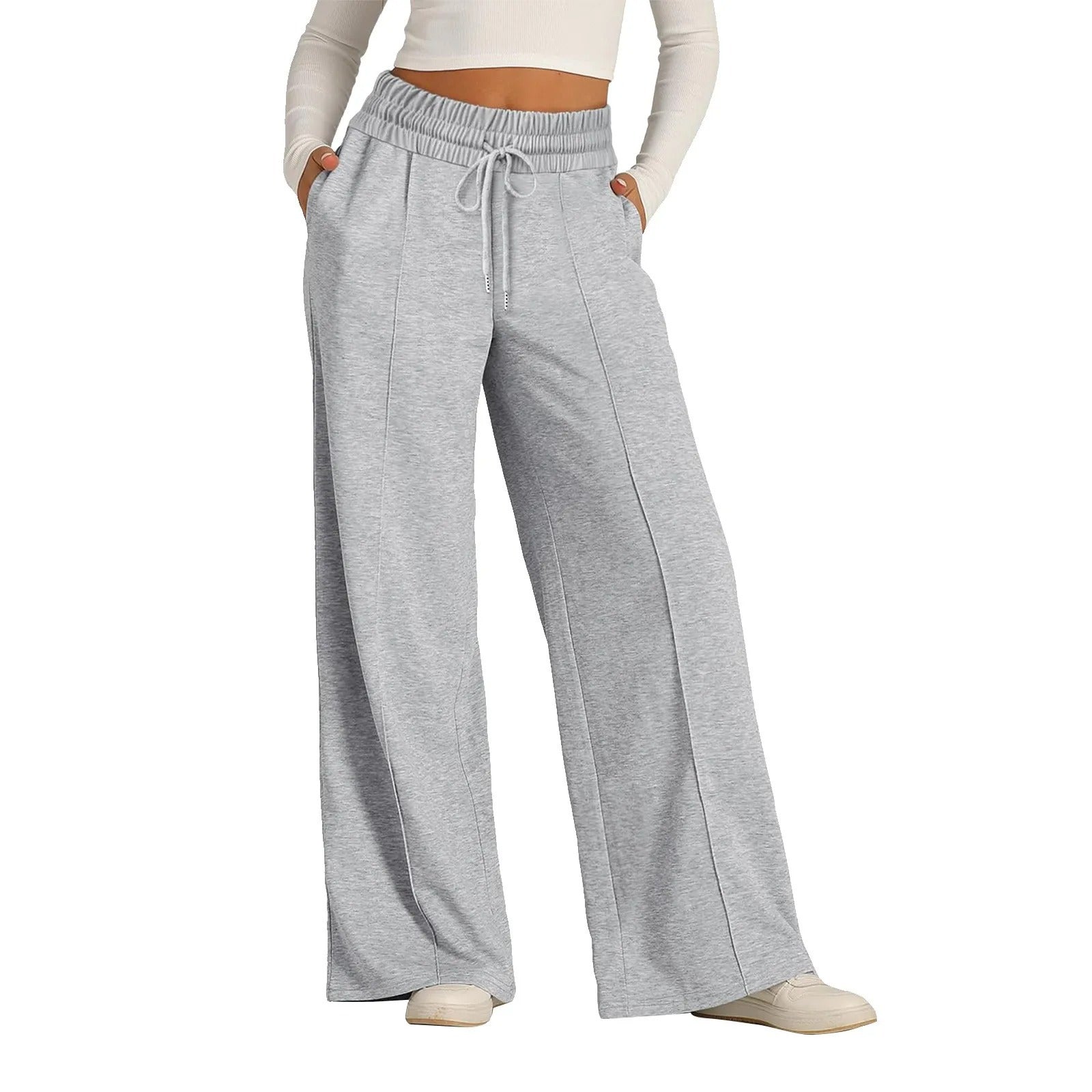 Y2K wide-leg loose-fit casual sweatpants.
