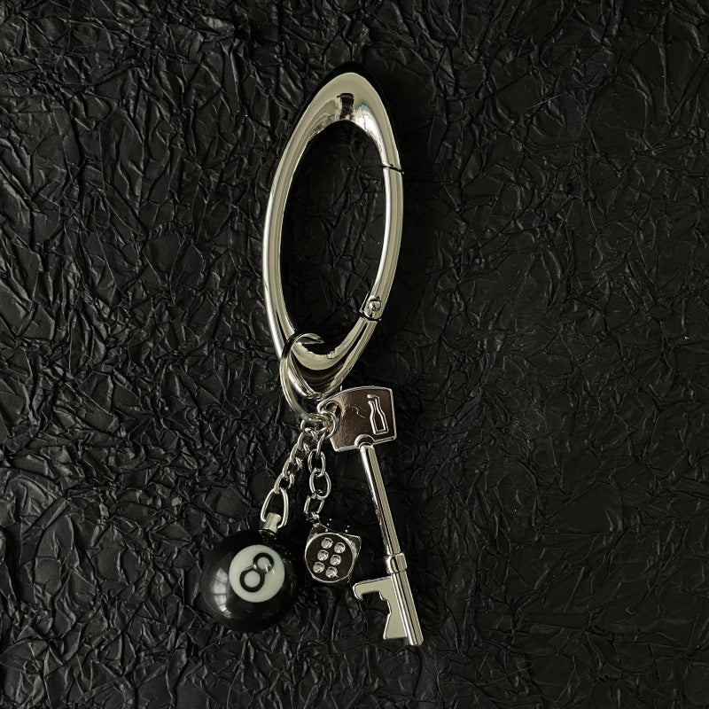 Yaviora dice metal keychain, bag/waist charm.