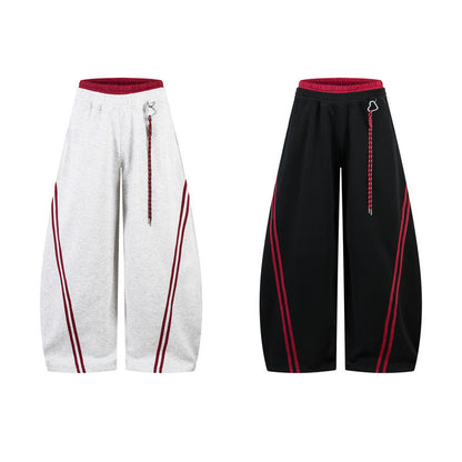 YAVIORA Streifen-Kontrast-Trainingshose