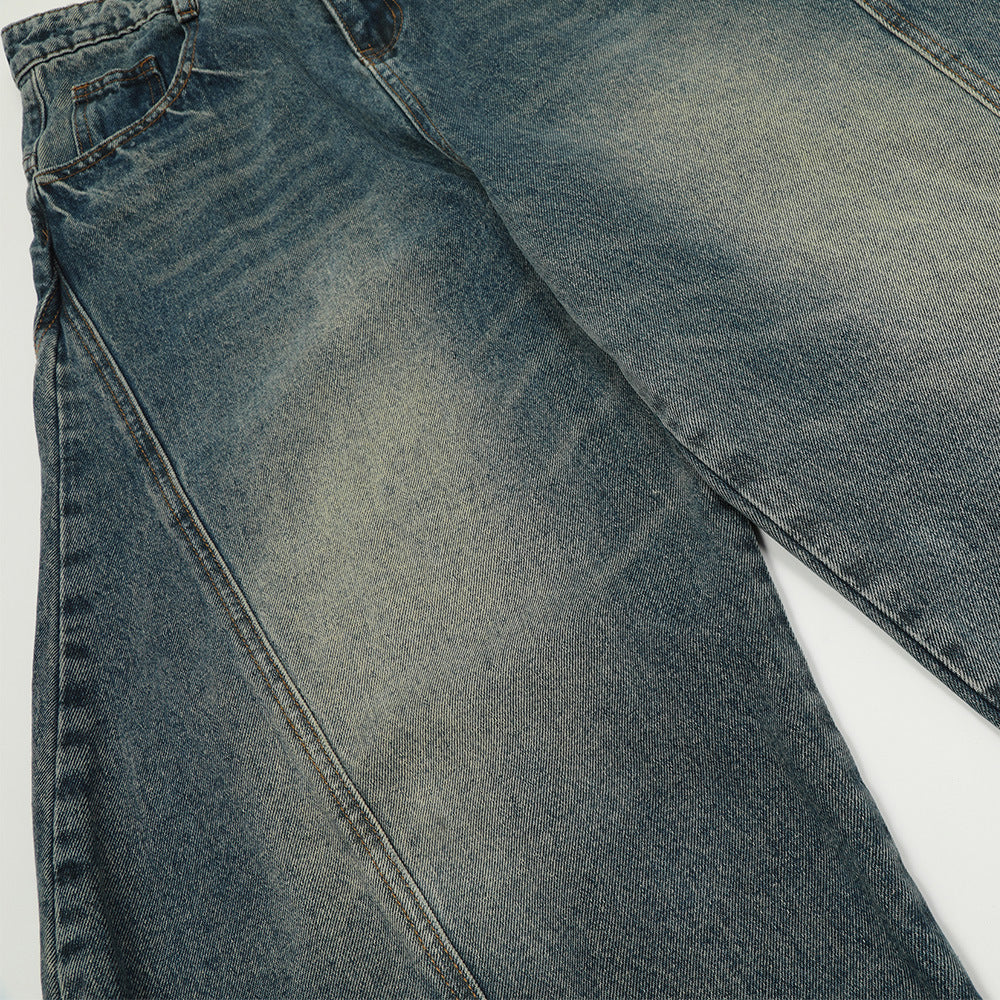 YAVIORA Distressed Curved Jeans