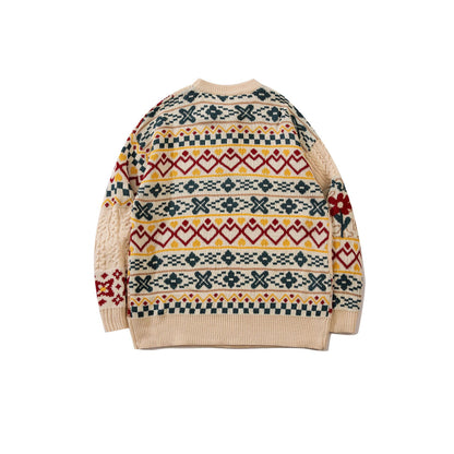 YAVIORA Tricot ethnique vintage