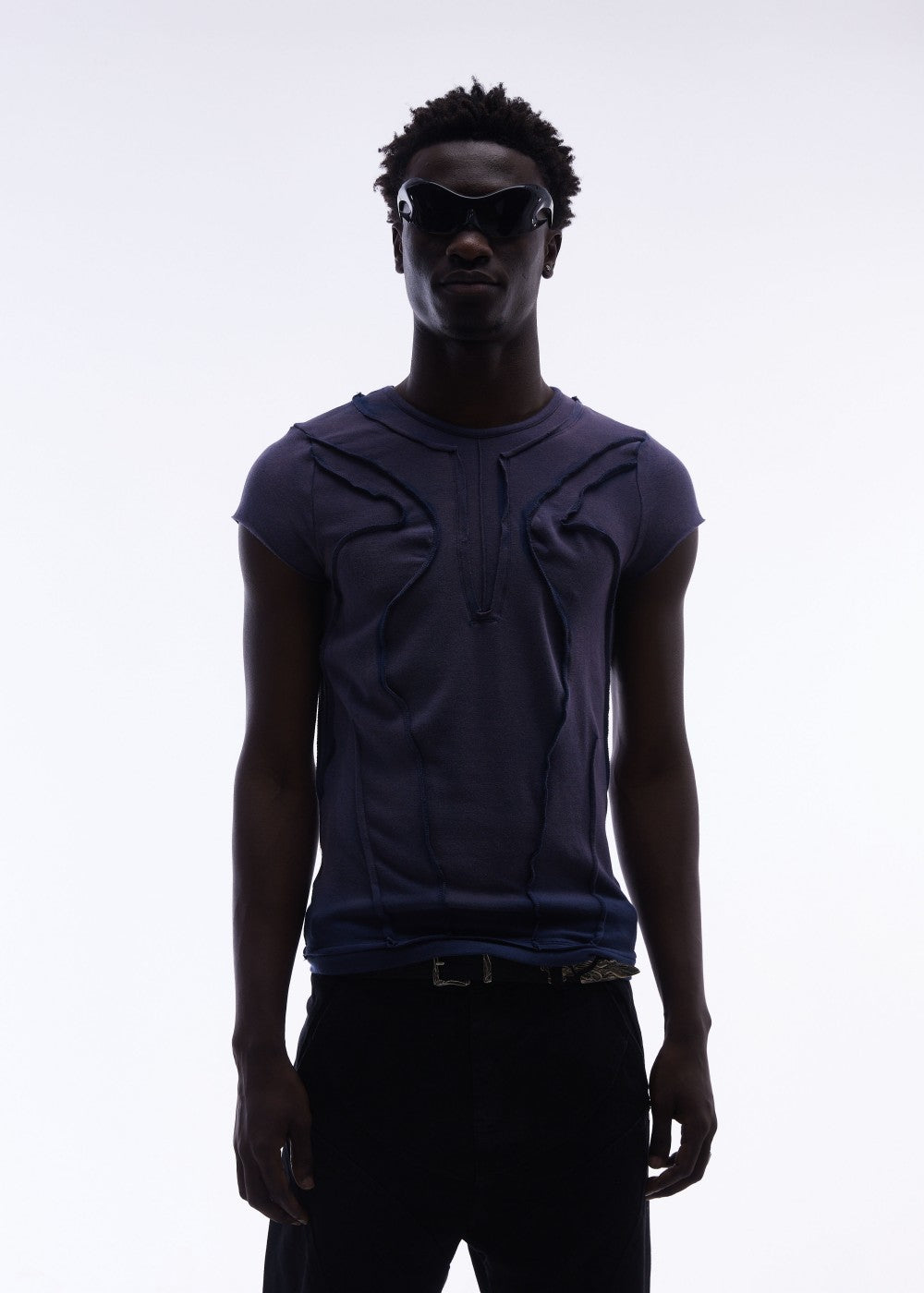 YAVIORA "Rebel" Raw-Edge Slim-Fit T-Shirt