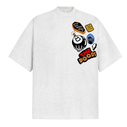 YAVIORA Badge Embroidered Tee