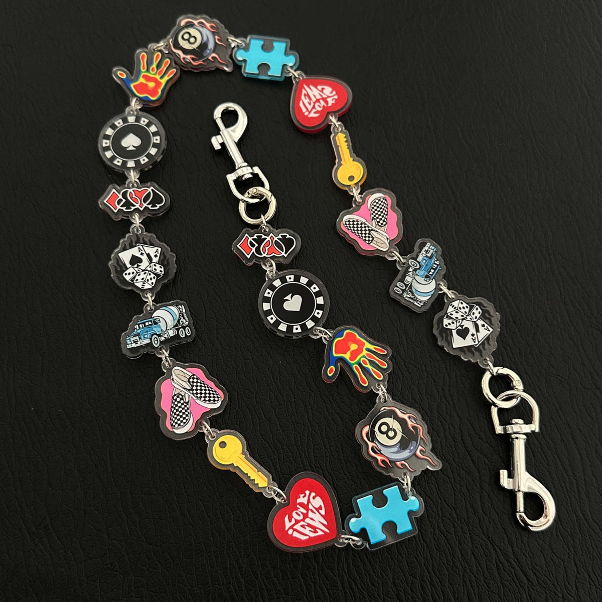 Y2K Punk Enamel Charm Keychain Bag Chain