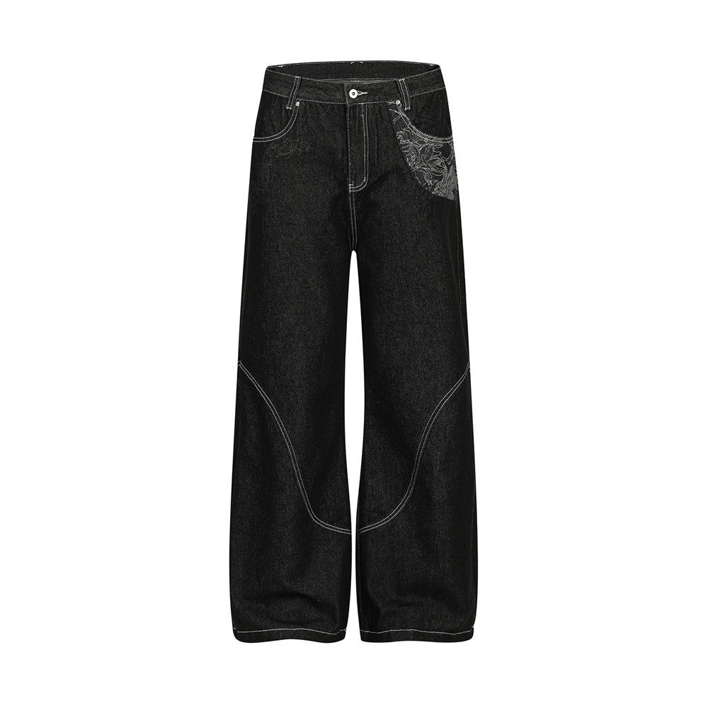 YAVIORA Deconstructed Pocket Jeans