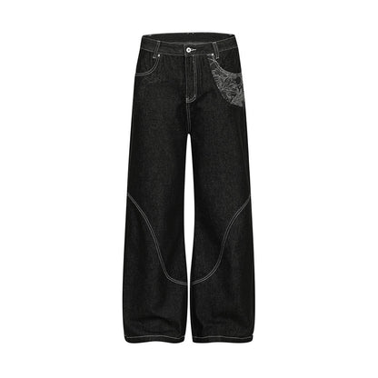 YAVIORA Deconstructed Pocket Jeans