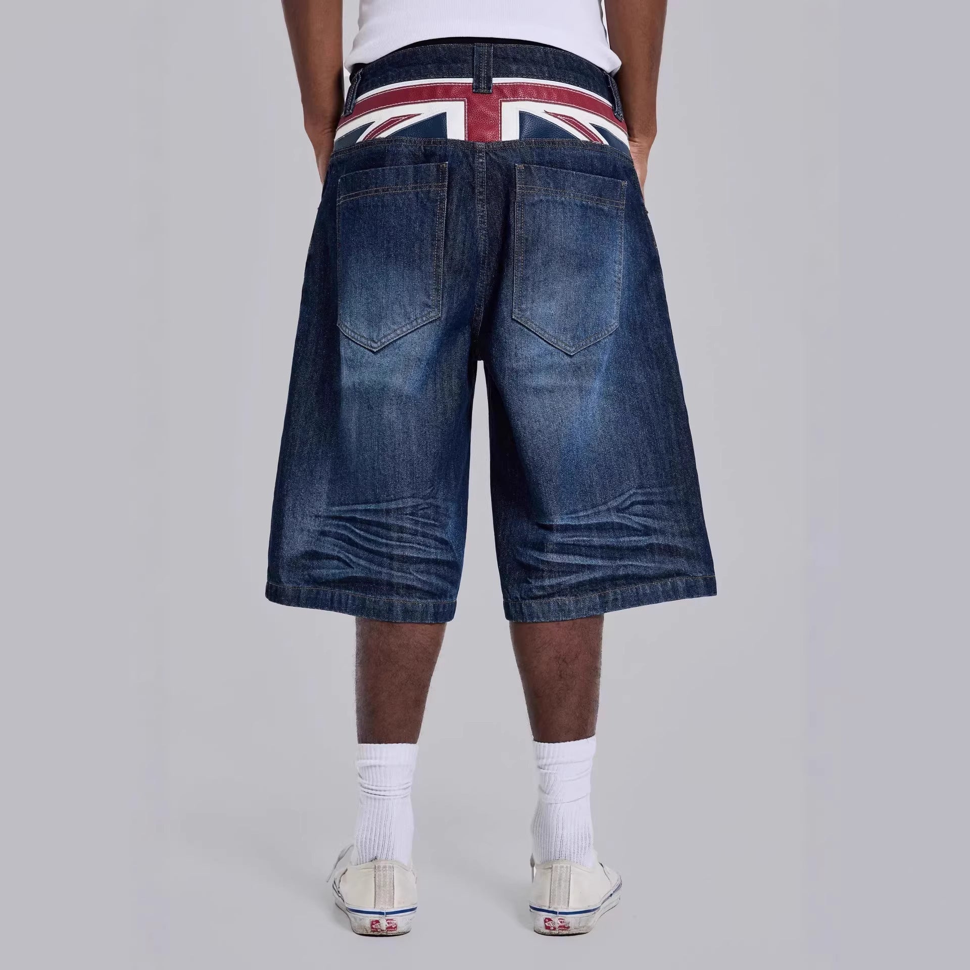 Y2K Hip-Hop Style Washed, Distressed, and Printed Jeans