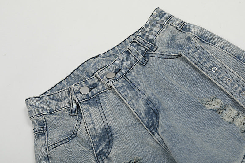 YAVIORA Distressed Utility Jeans