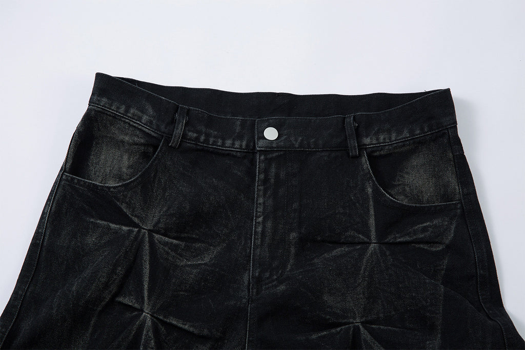 YAVIORA Pleated Wide Jeans