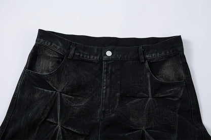 YAVIORA Weite Faltenjeans