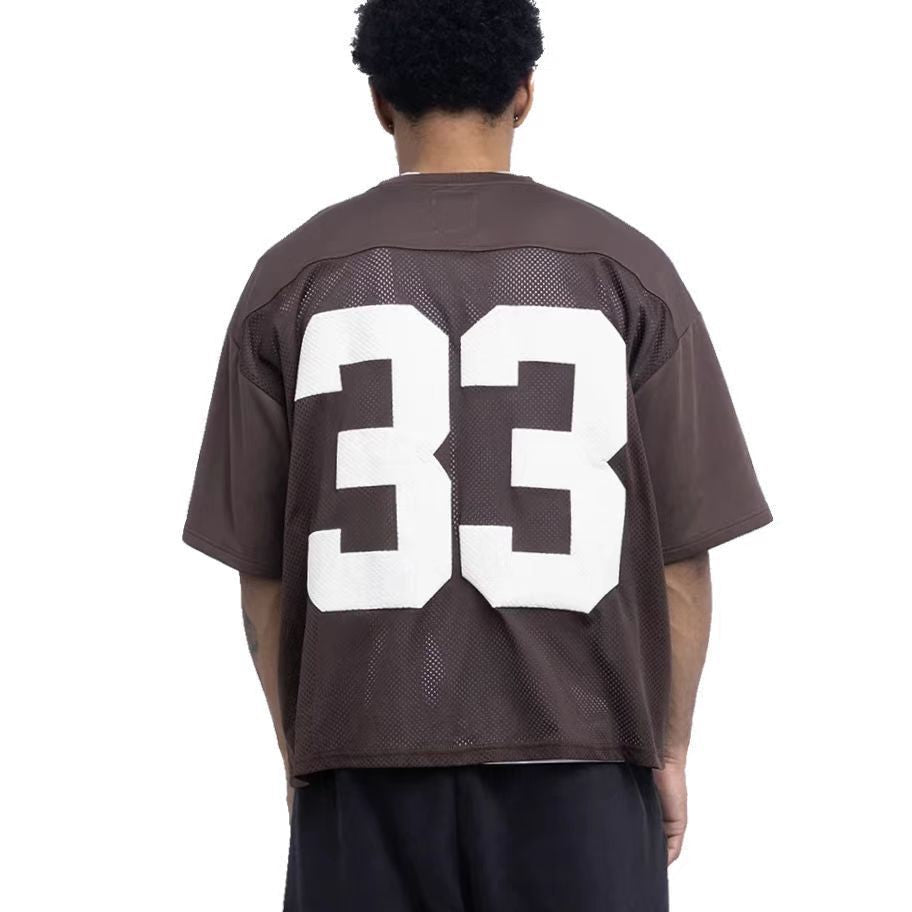 Retro Sports Jersey T-Shirt with Number Print – Streetwear Style