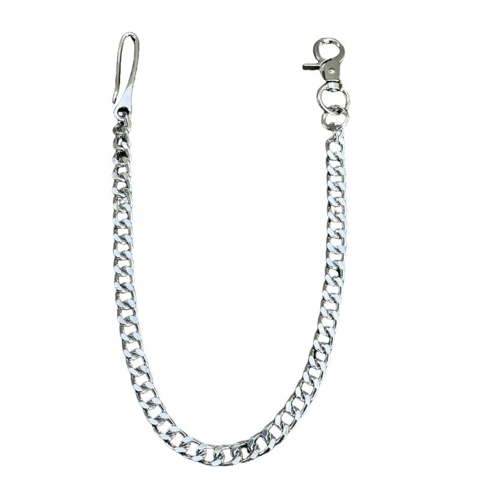 Silver Wallet Chain Punk Jean Belt Clip Keychain