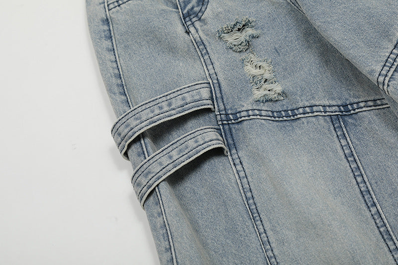 YAVIORA Distressed Utility Jeans