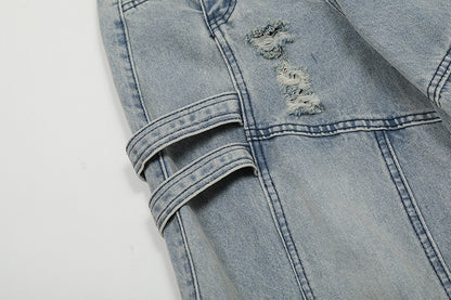 YAVIORA Distressed Utility Jeans