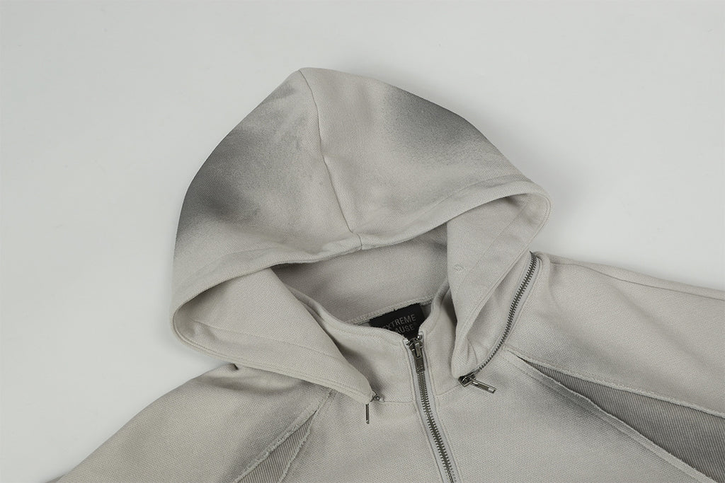 YAVIORA Wasteland Style Washed and Dirty Hooded Sweatshirt