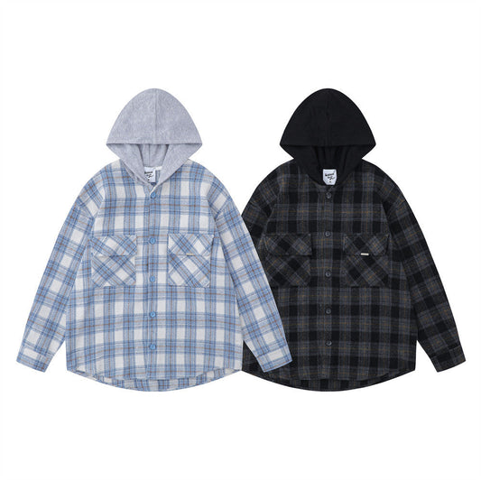 YAVIORA Plaid Hooded Shirt