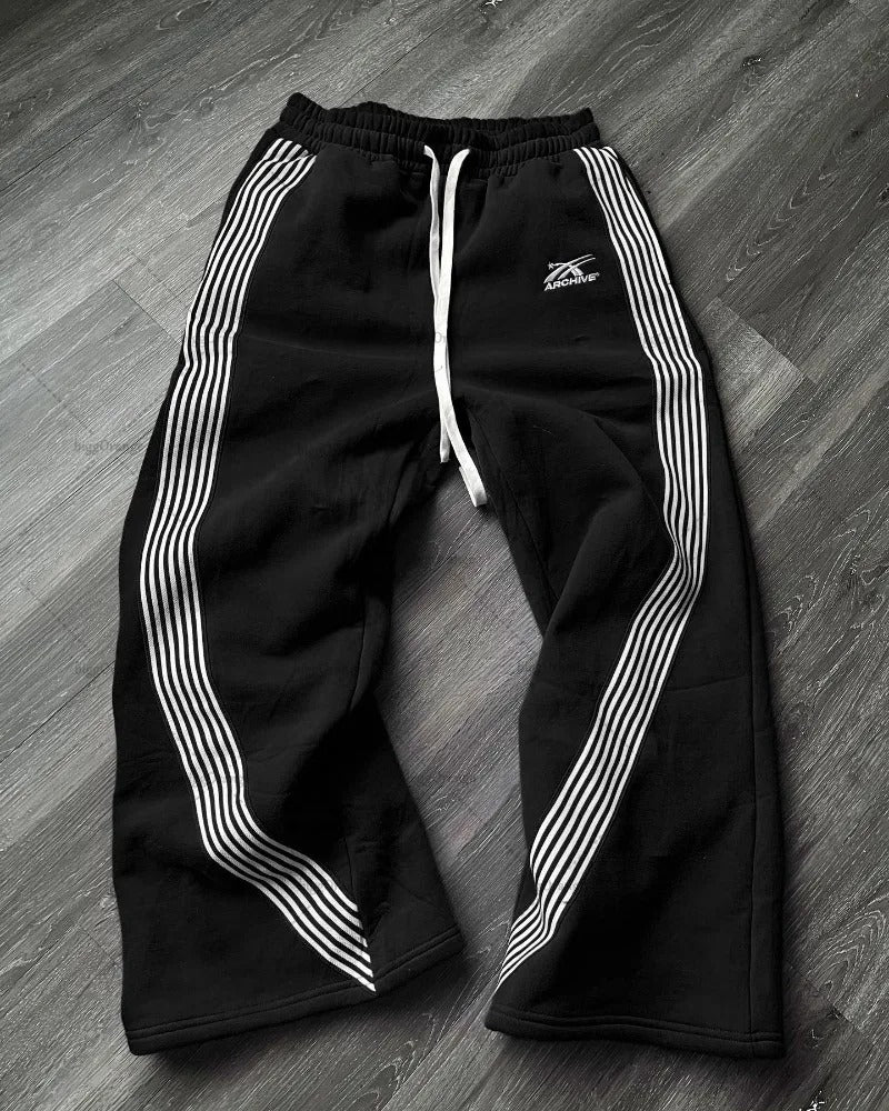 Y2K American style striped casual street hip-hop trousers