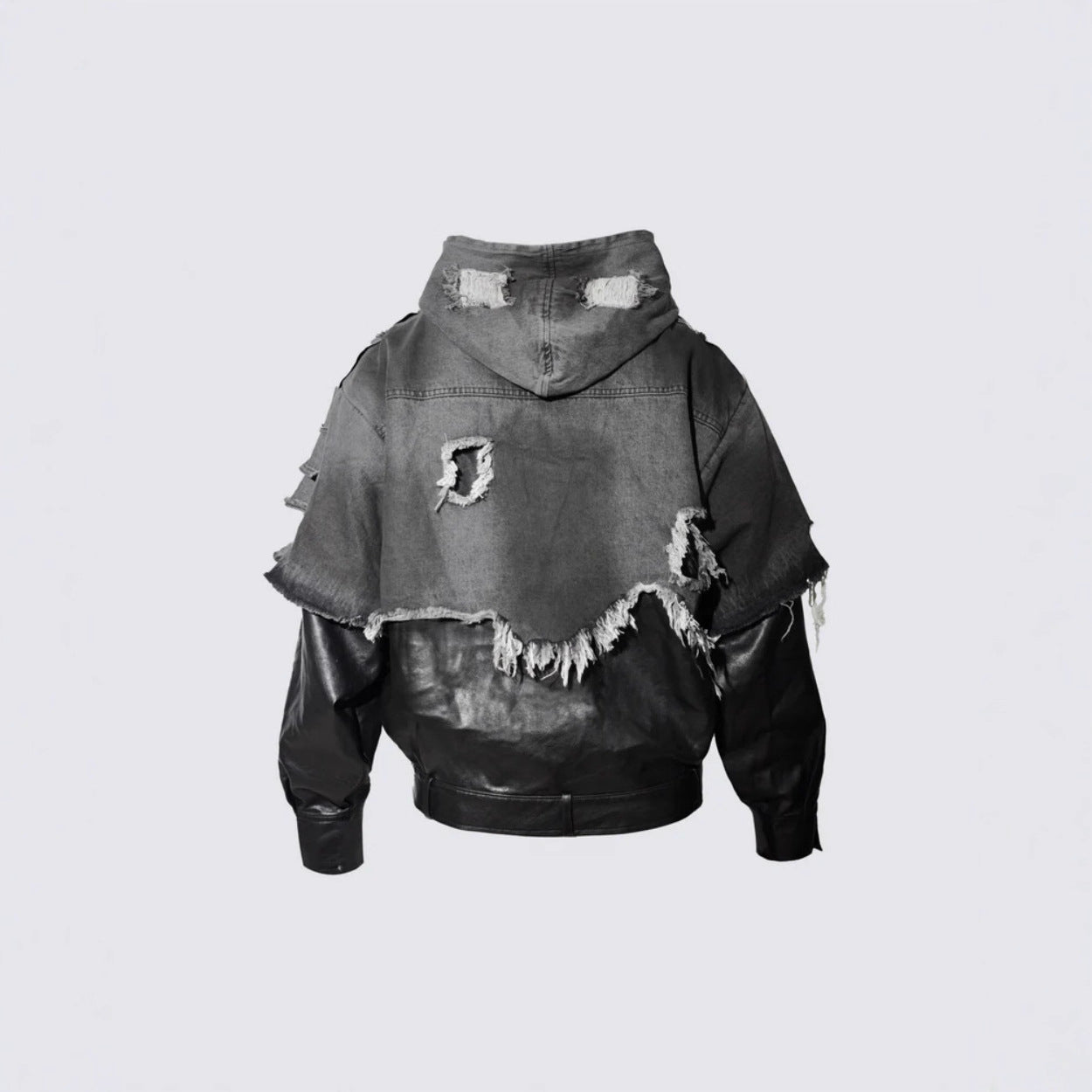 YAVIORA Kapuzenpullover aus Used-Denim