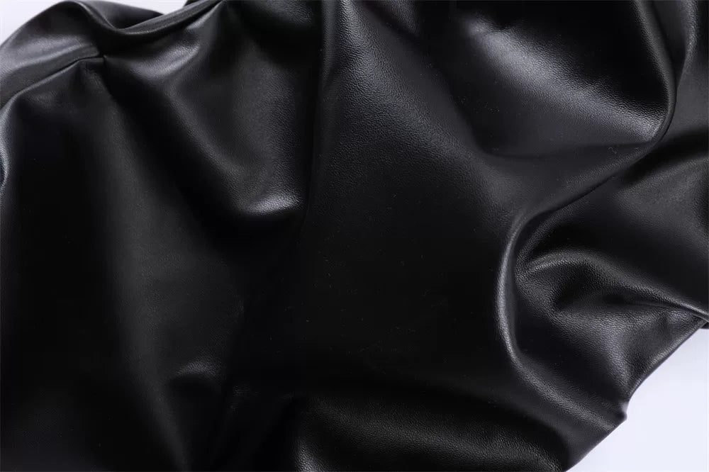 YAVIORA Glossy Pleated Pants