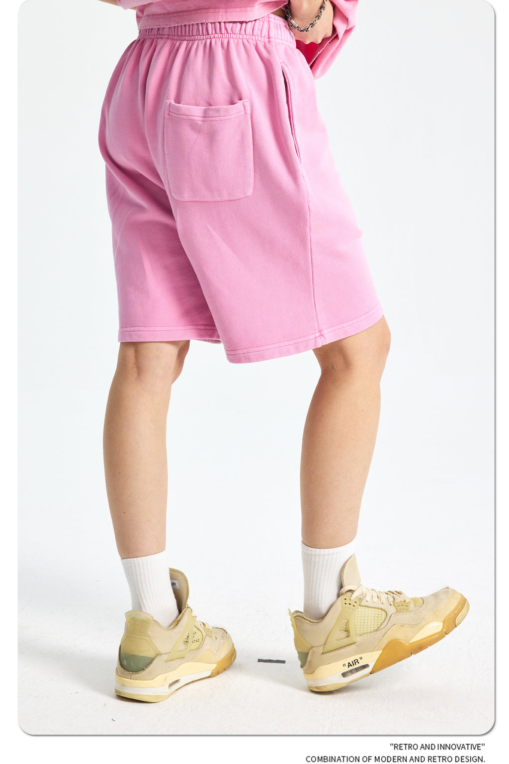 Yaviora Retro Terry Cotton Sports Shorts for Men