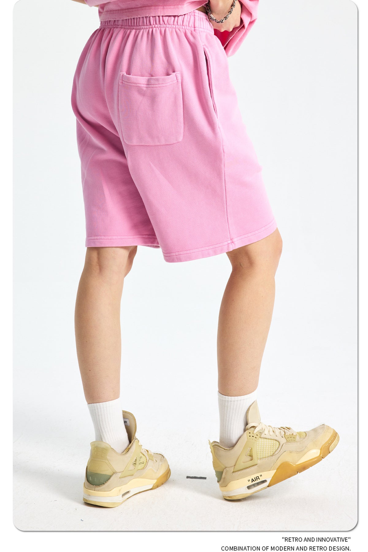 Yaviora Retro Terry Cotton Sports Shorts for Men