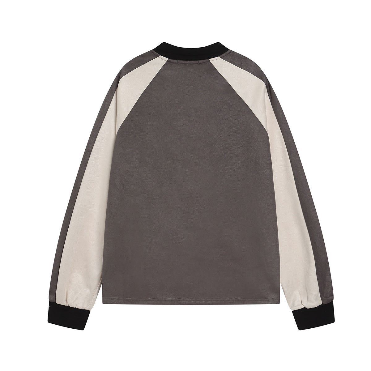 YAVIORA Color Block Embroidered Sports Sweatshirt