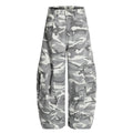YAVIORA Gray and White Camouflage Cargo Pants