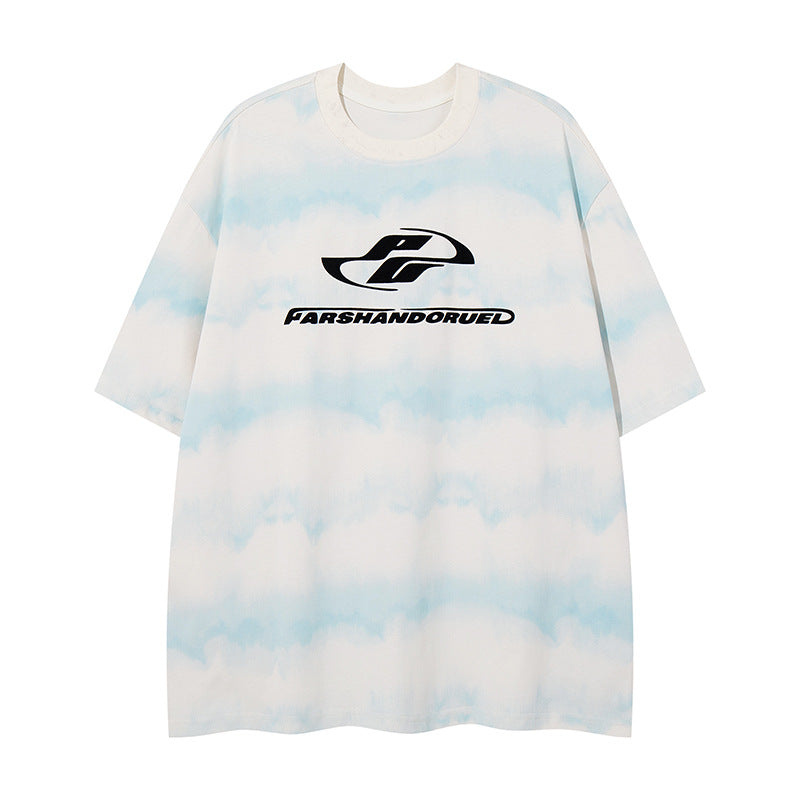 YAVIORA T-Shirt mit starker Waschung und Schriftzug