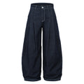 YAVIORA High-Rise Pleated Jeans