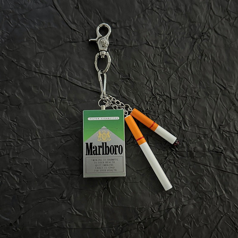 Vintage Cigarette Pack Portable Pocket Ashtray Keychain