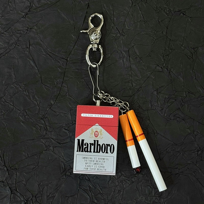 Vintage Cigarette Pack Portable Pocket Ashtray Keychain