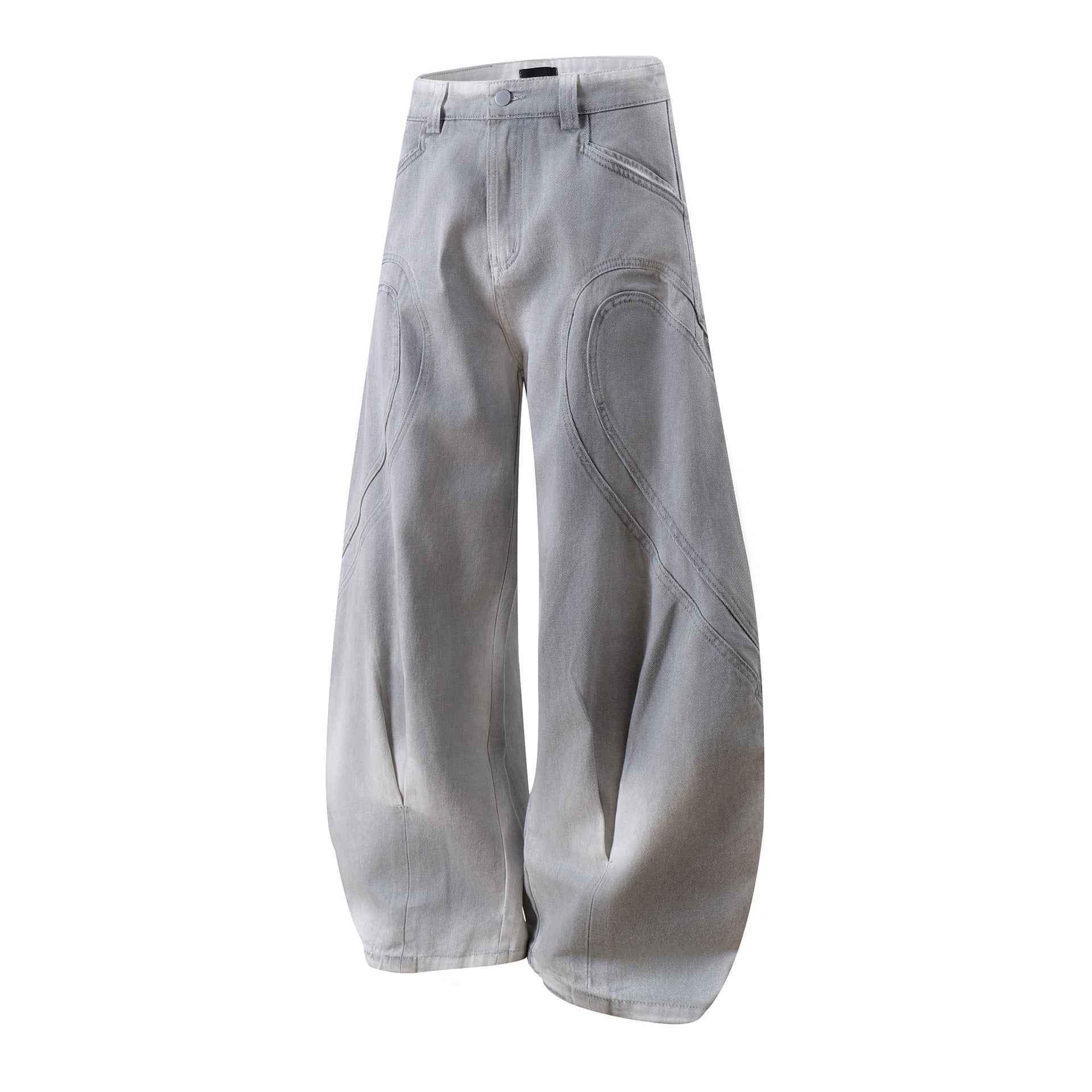 YAVIORA Dirty Dye Deconstructed Design Scimitar Pants