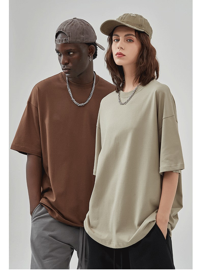 Yaviora 230G Double Yarn Pure Cotton Short-Sleeve T-Shirt