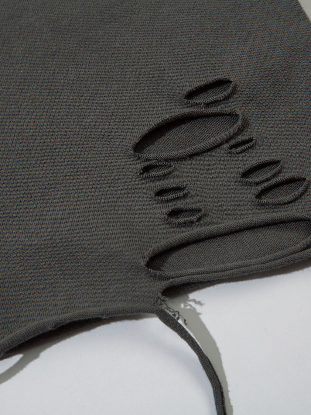 YAVIORA Short-Sleeve Distressed Washed T-Shirt