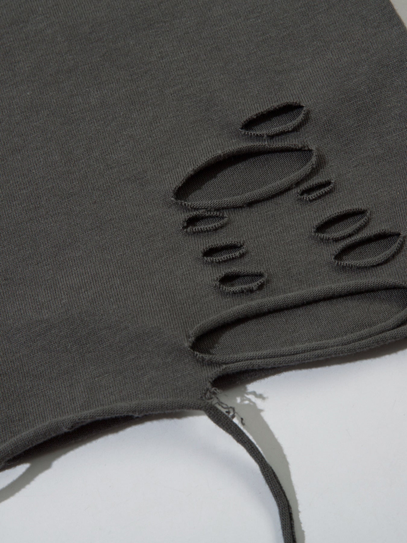 YAVIORA Short-Sleeve Distressed Washed T-Shirt