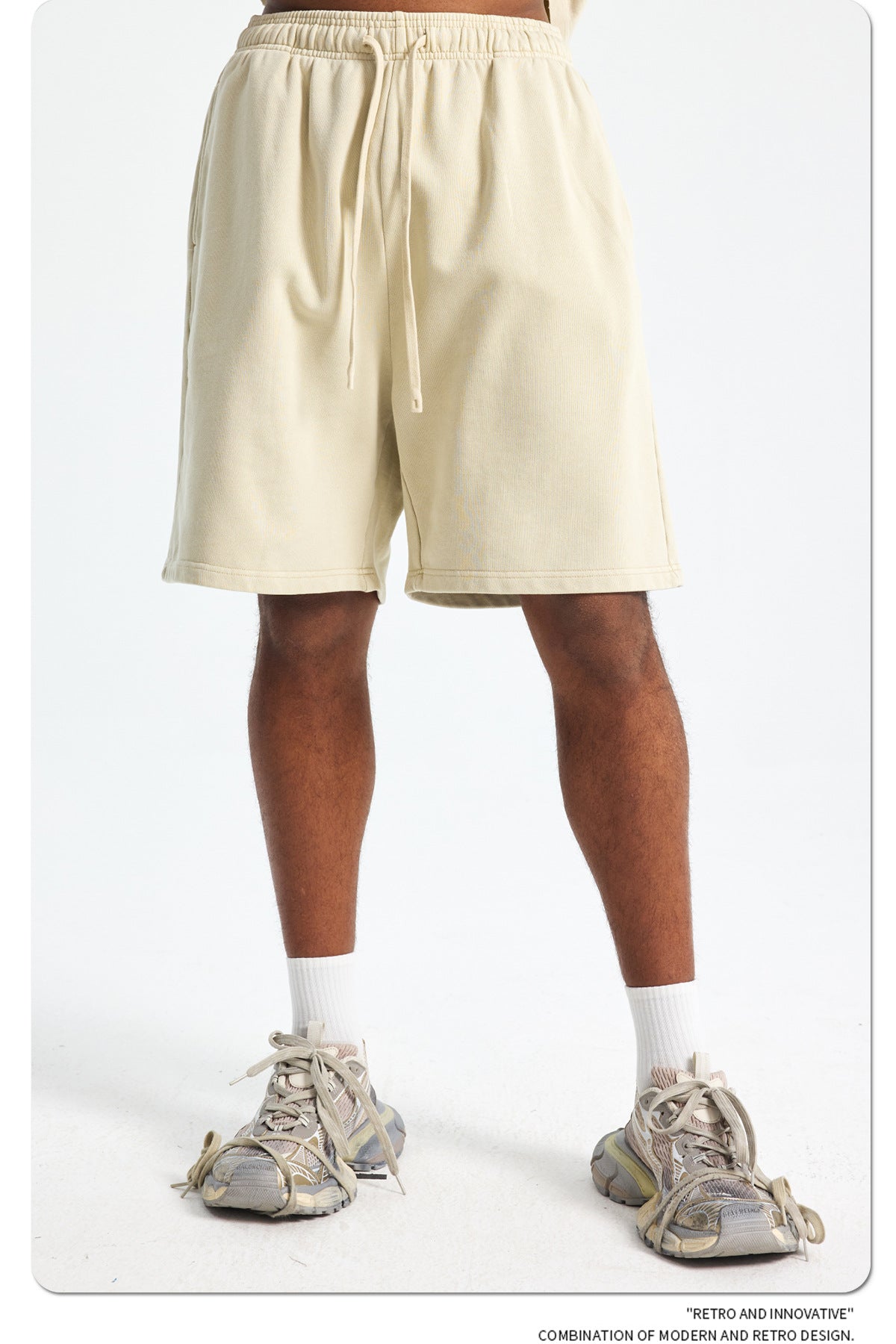 Yaviora Retro Terry Cotton Sports Shorts for Men