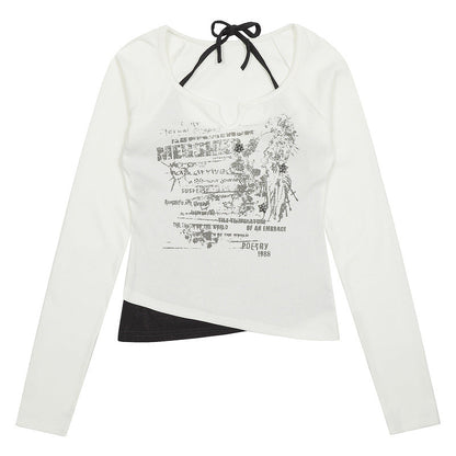 YAVIORA Halter Neck Layered Tee