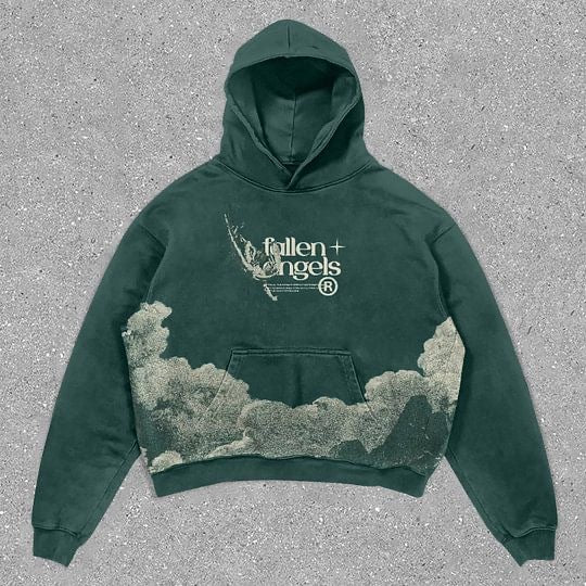 Unique Hand-Painted 3D Graffiti Print Hoodie