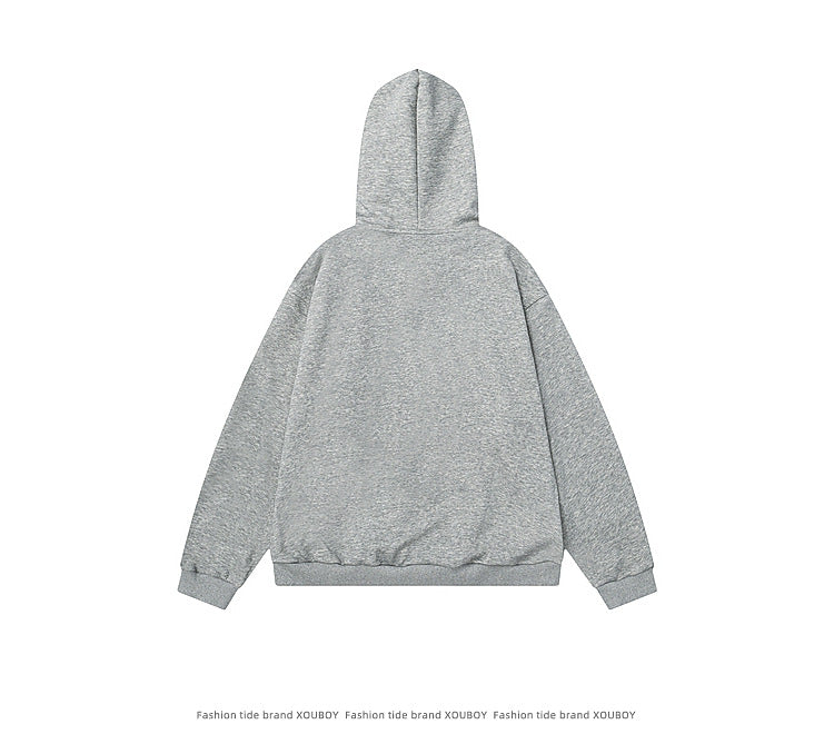 YAVIORA Cat Print Zip Hoodie