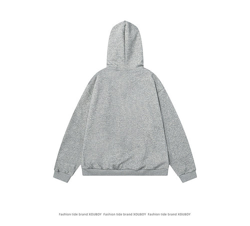 YAVIORA Cat Print Zip Hoodie