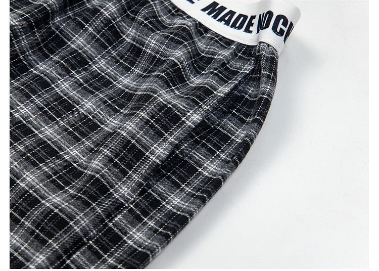 YAVIORA Plaid Straight Pants