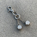 Retro floral heavy-duty keychain dice pendant