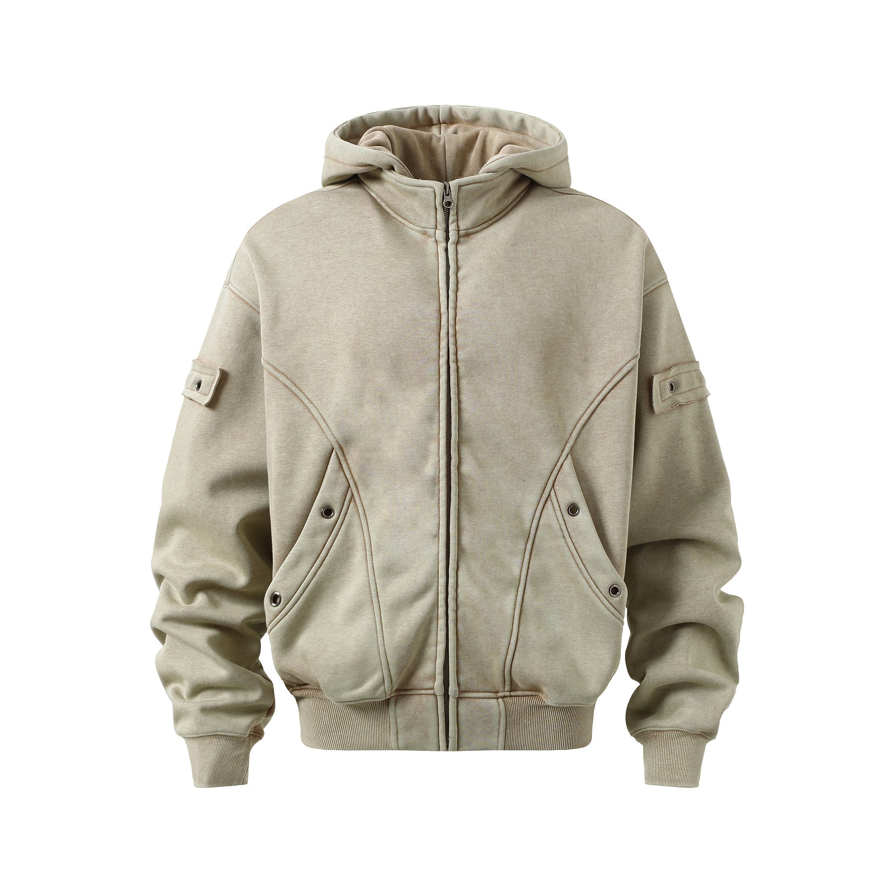 YAVIORA Wasteland Washed Zip-Up Sweatshirt