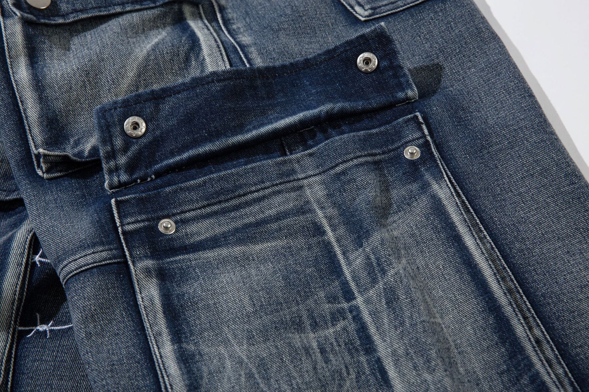 YAVIORA Multi-Pocket Workwear Denim Jeans