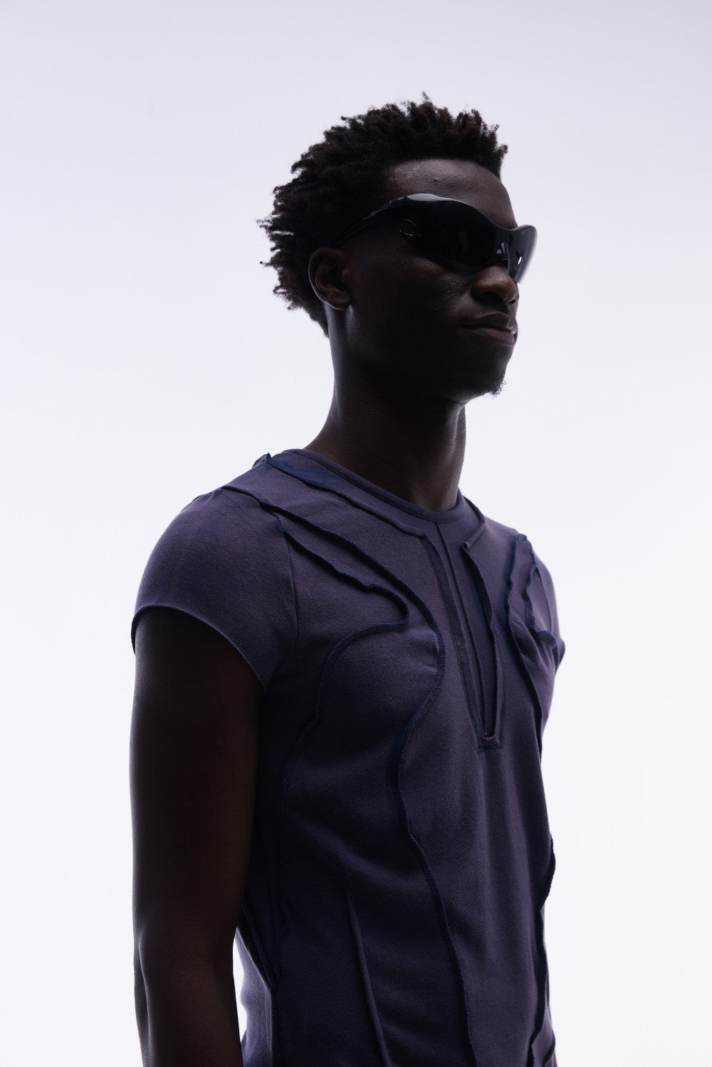YAVIORA "Rebel" Raw-Edge Slim-Fit T-Shirt