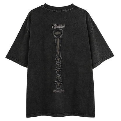 YAVIORA Skull Vintage T-Shirt