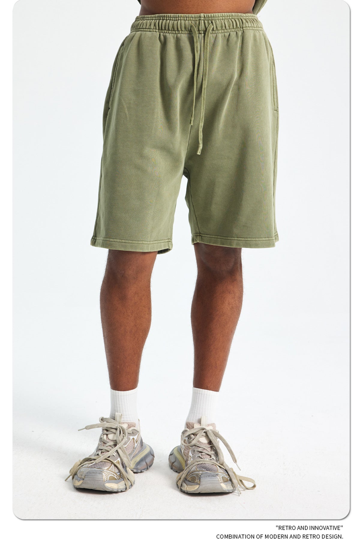 Yaviora Retro Terry Cotton Sports Shorts for Men
