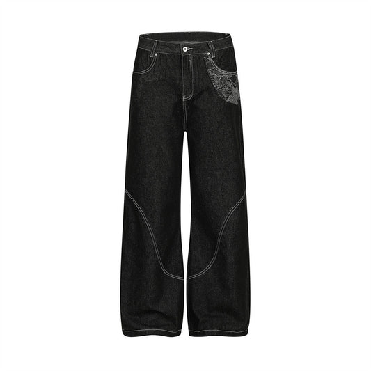 YAVIORA Deconstructed Pocket Jeans