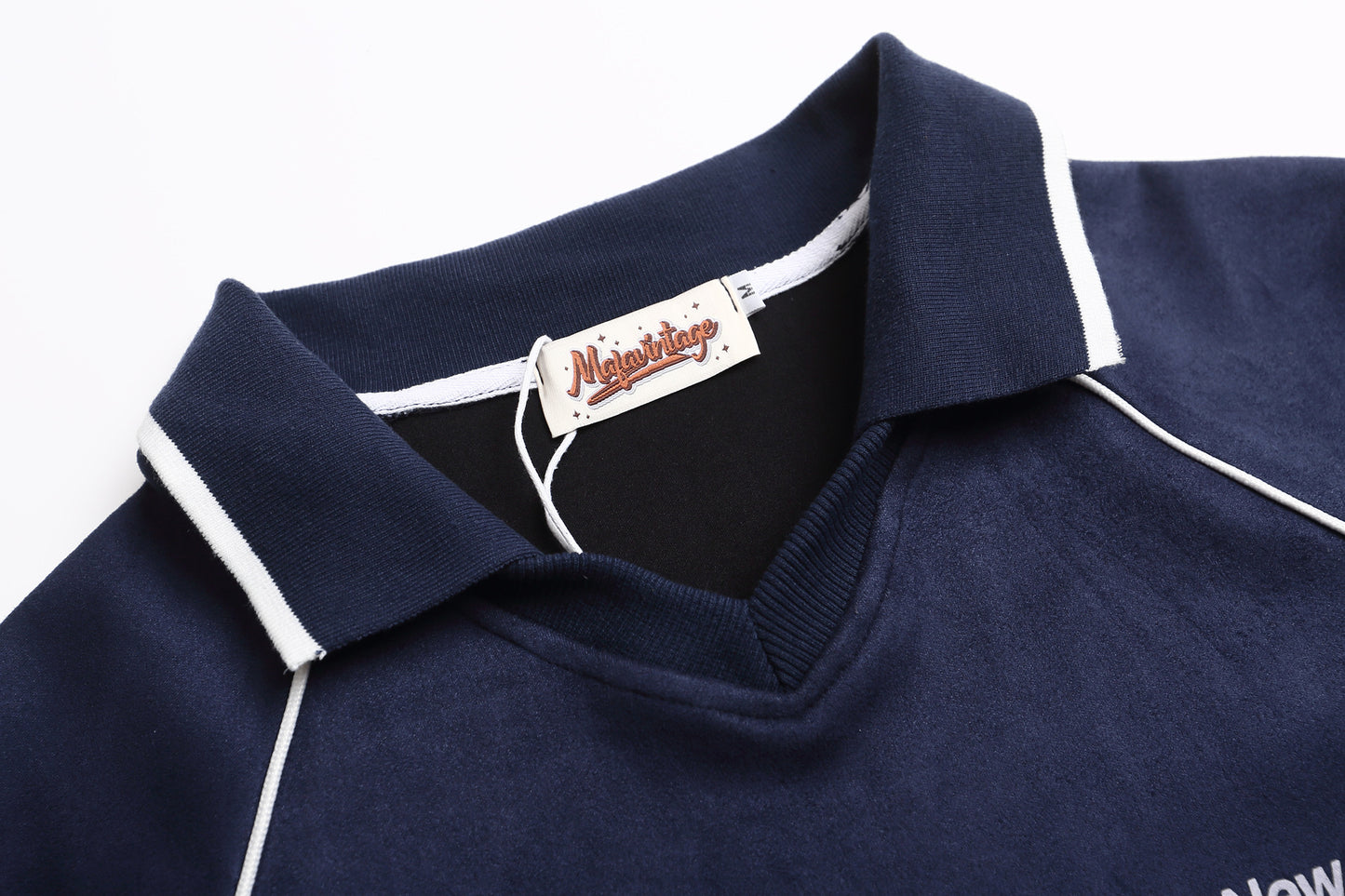 YAVIORA Polo-Sweatshirt mit Buchstaben-Print