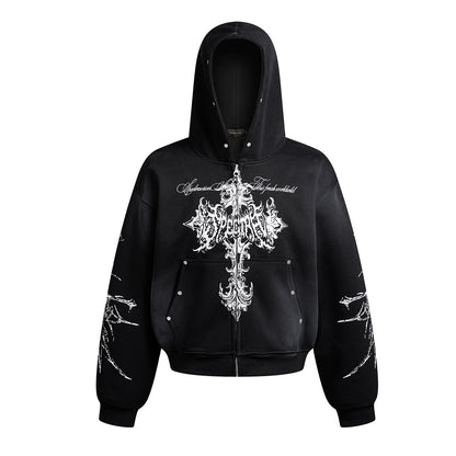 YAVIORA Cross Dyed Hoodie